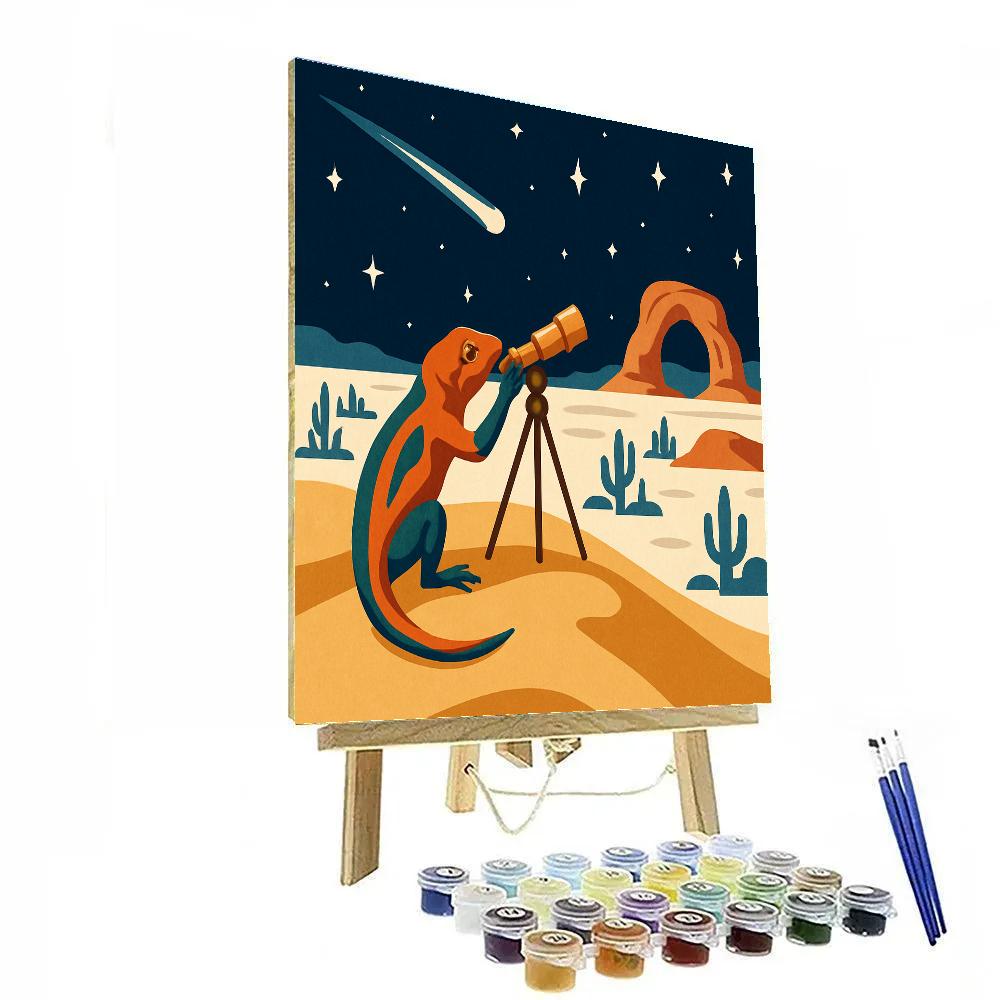 Saltwind Observatory Desert Scene Number painting