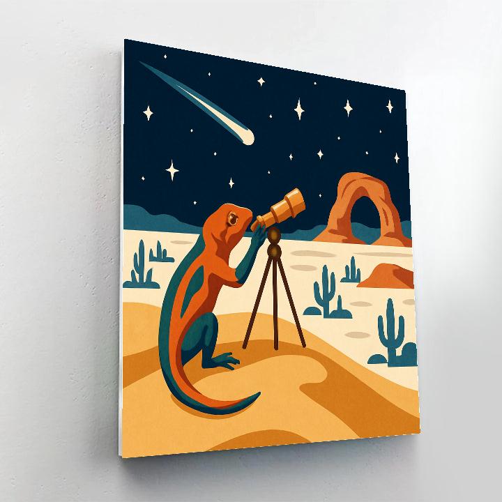 Saltwind Observatory Desert Scene Number painting