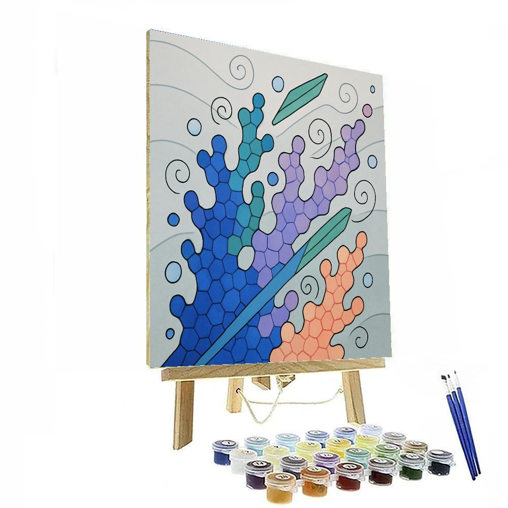 Glass Reef In Abstract Motion Number painting