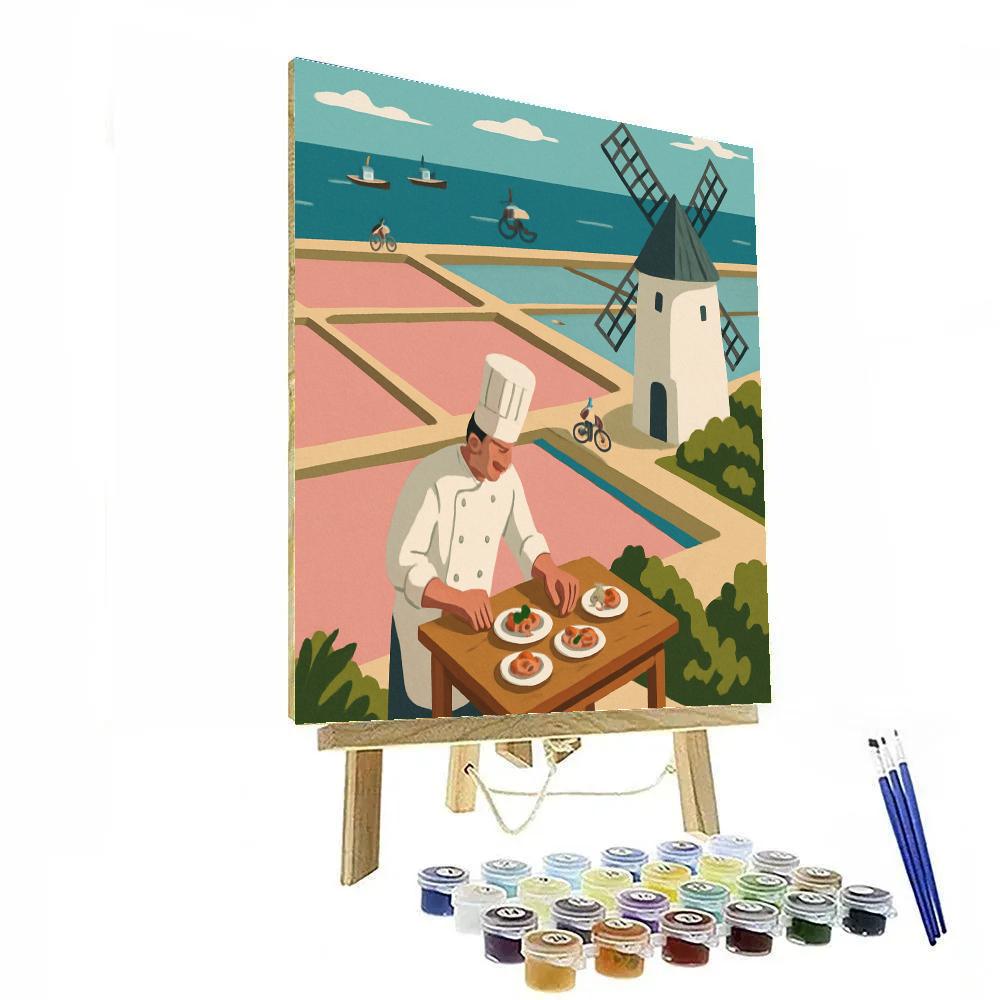 Mediterranean Salt Flats Spain Edition Number painting