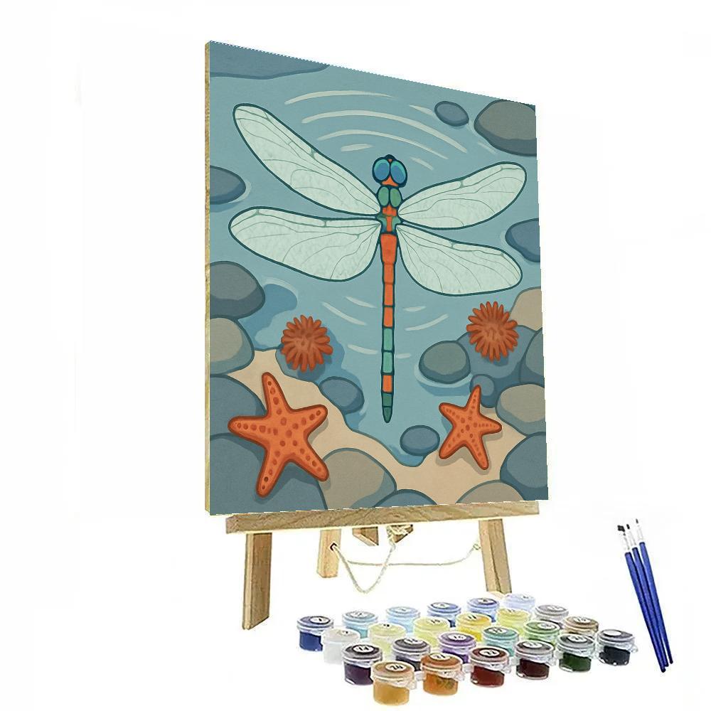 Tidepool Compass Dragonfly painting number kit
