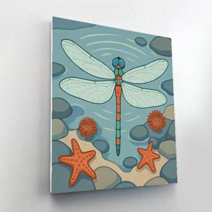 Tidepool Compass Dragonfly painting number kit