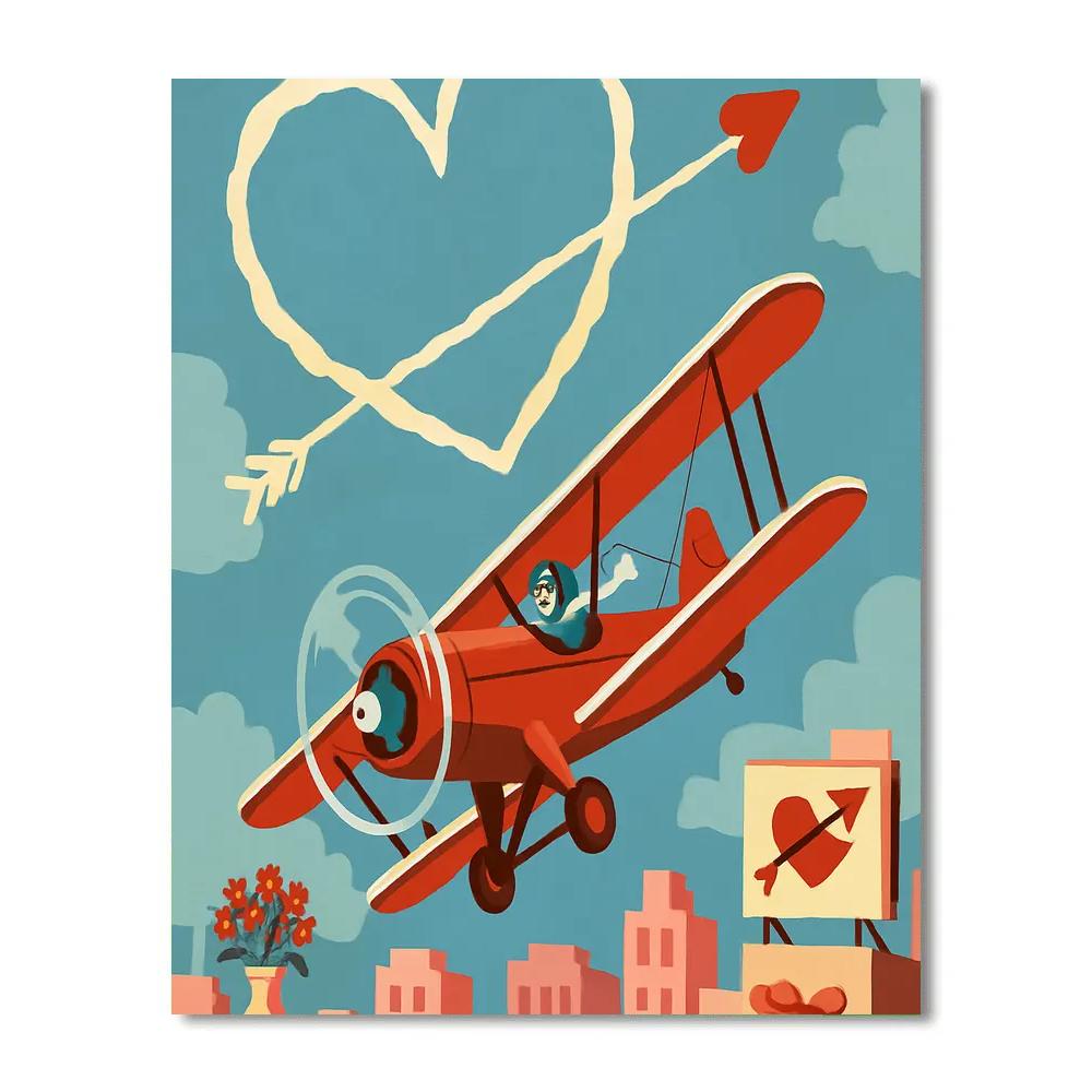 Skywriting-Crafted Valentines Day painting number kit