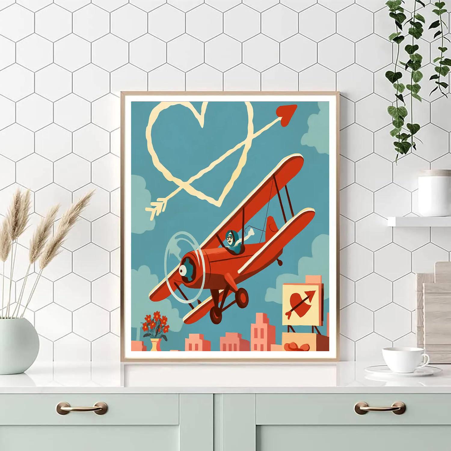 Skywriting-Crafted Valentines Day painting number kit