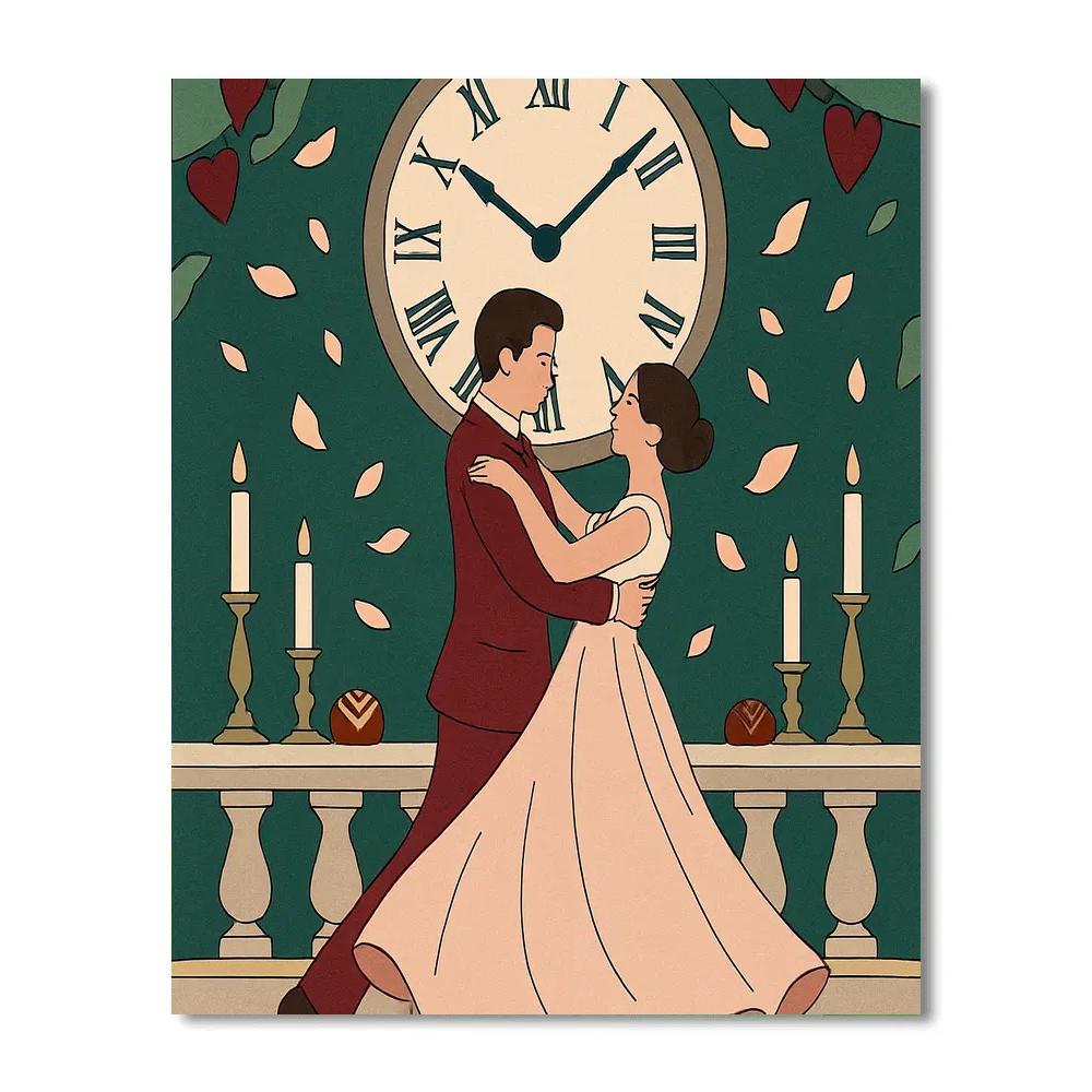 Clocktower Balcony Waltz Valentines Day Paint by numbers kits