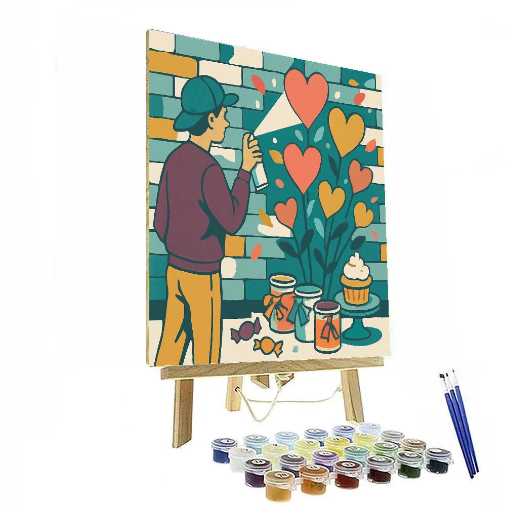 Street Murals In Bloom Valentines Day Ending Numbered painting kits
