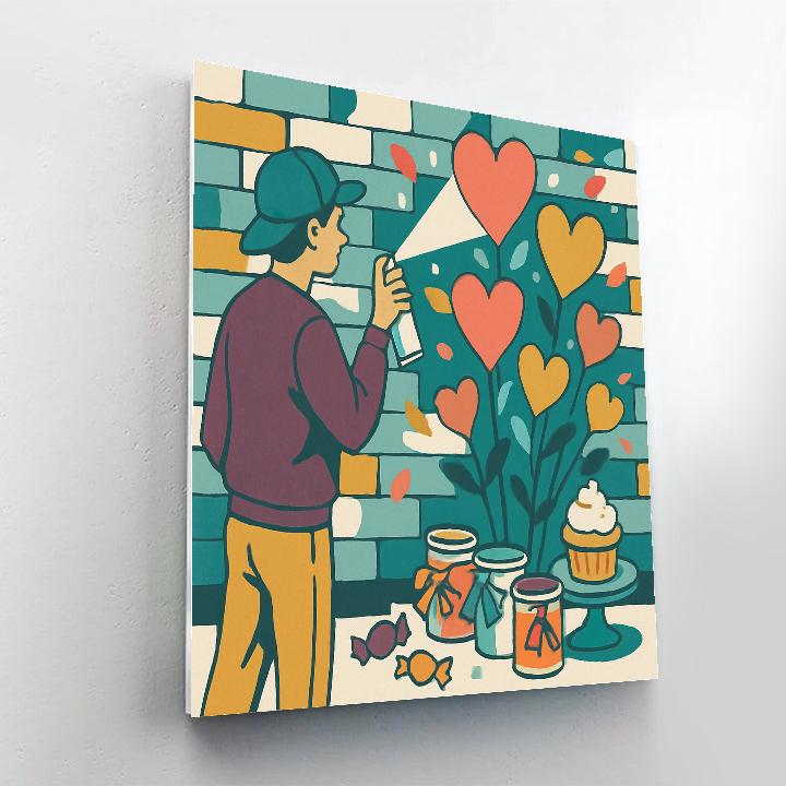 Street Murals In Bloom Valentines Day Ending Numbered painting kits