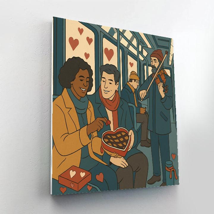 Valentines Day Metro Carriage Chorus Paint by numbers art