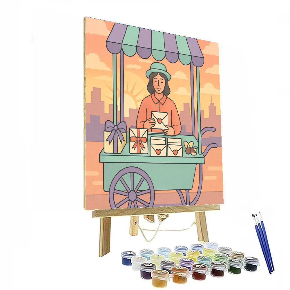 Sunrise Stationery Cart Valentines Day DIY paint by numbers