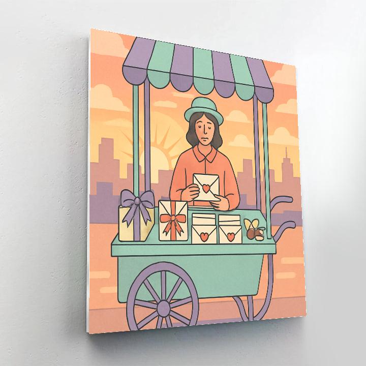 Sunrise Stationery Cart Valentines Day DIY paint by numbers