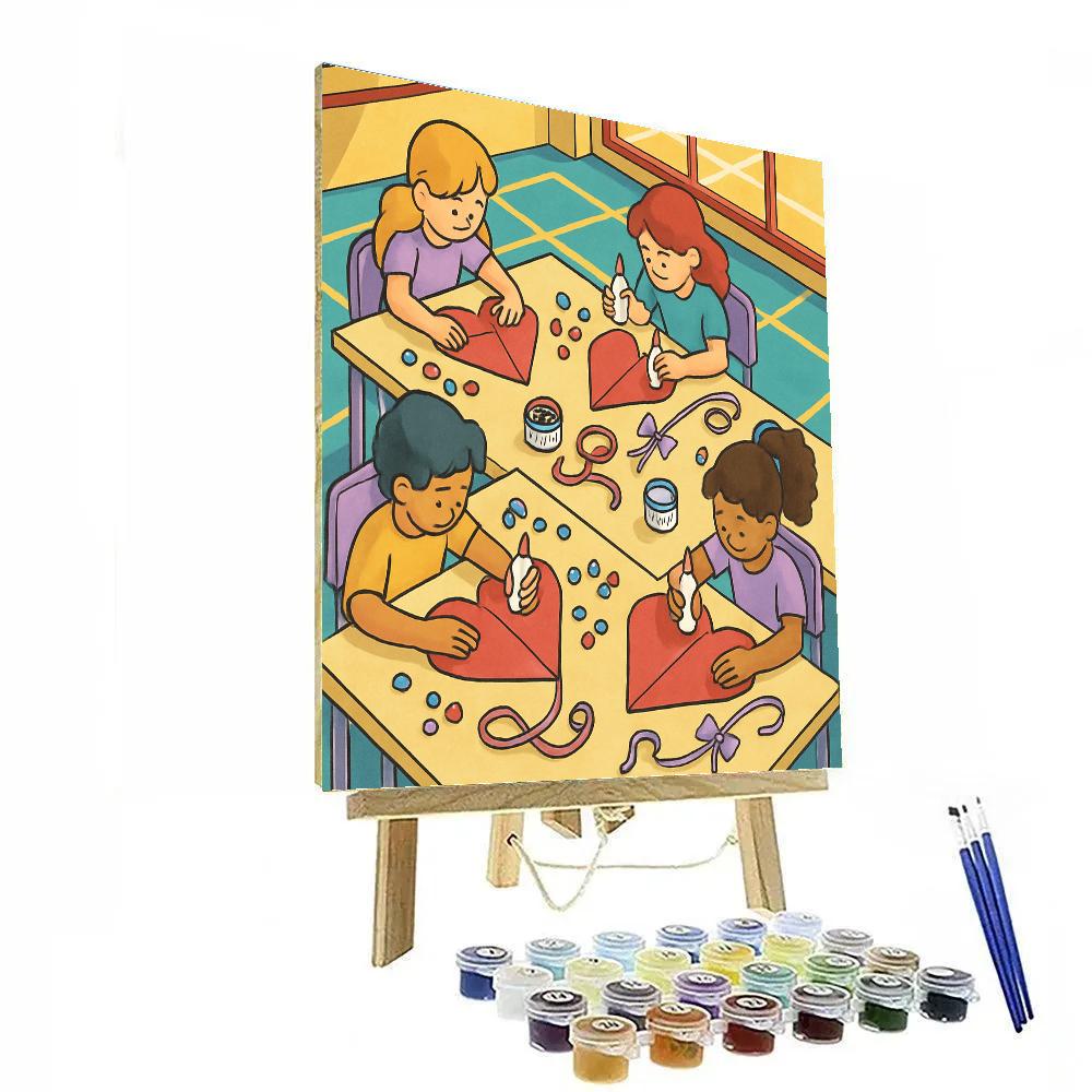 Kite Workshop In The Gym Valentines Day Touch Number painting