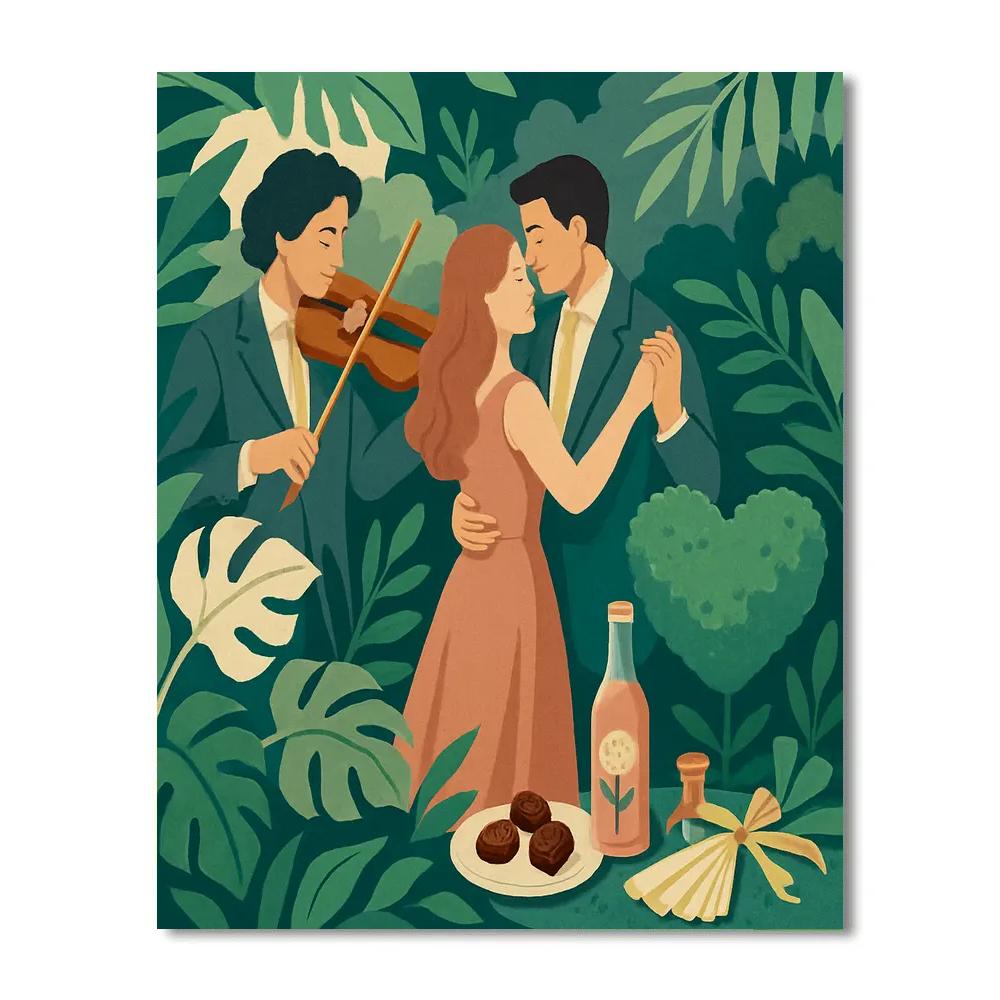 Botanical Greenhouse Serenade Valentines Day Paint by numbers kits