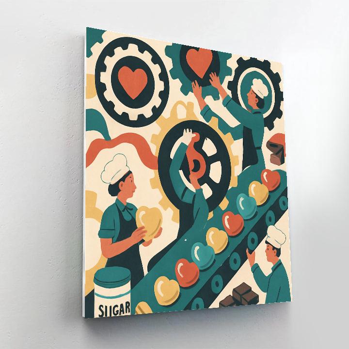 Valentines Day Clockwork Candy Workshop Paint by numbers art