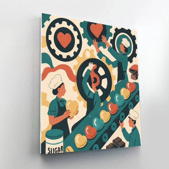 Valentines Day Clockwork Candy Workshop Paint by numbers art