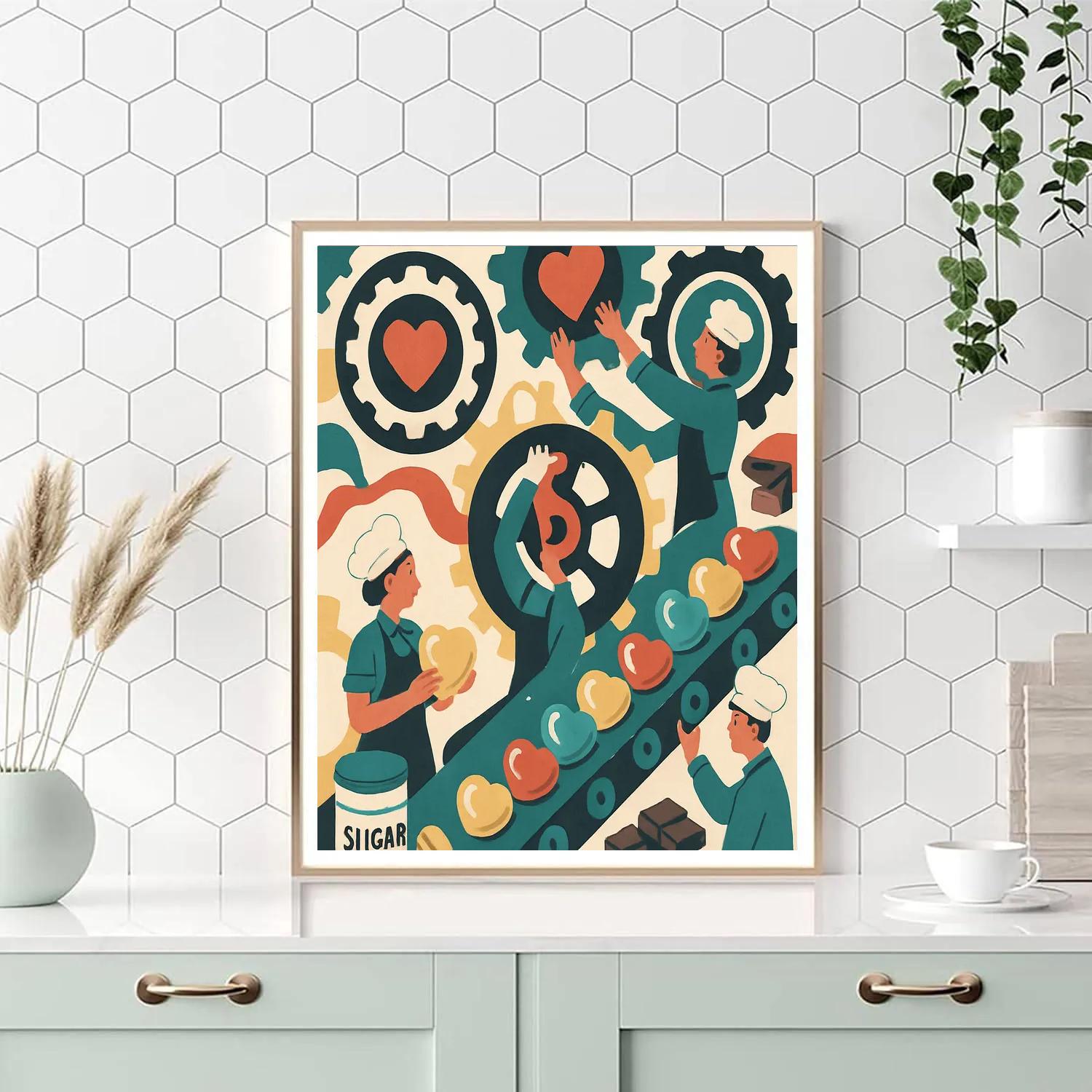 Valentines Day Clockwork Candy Workshop Paint by numbers art