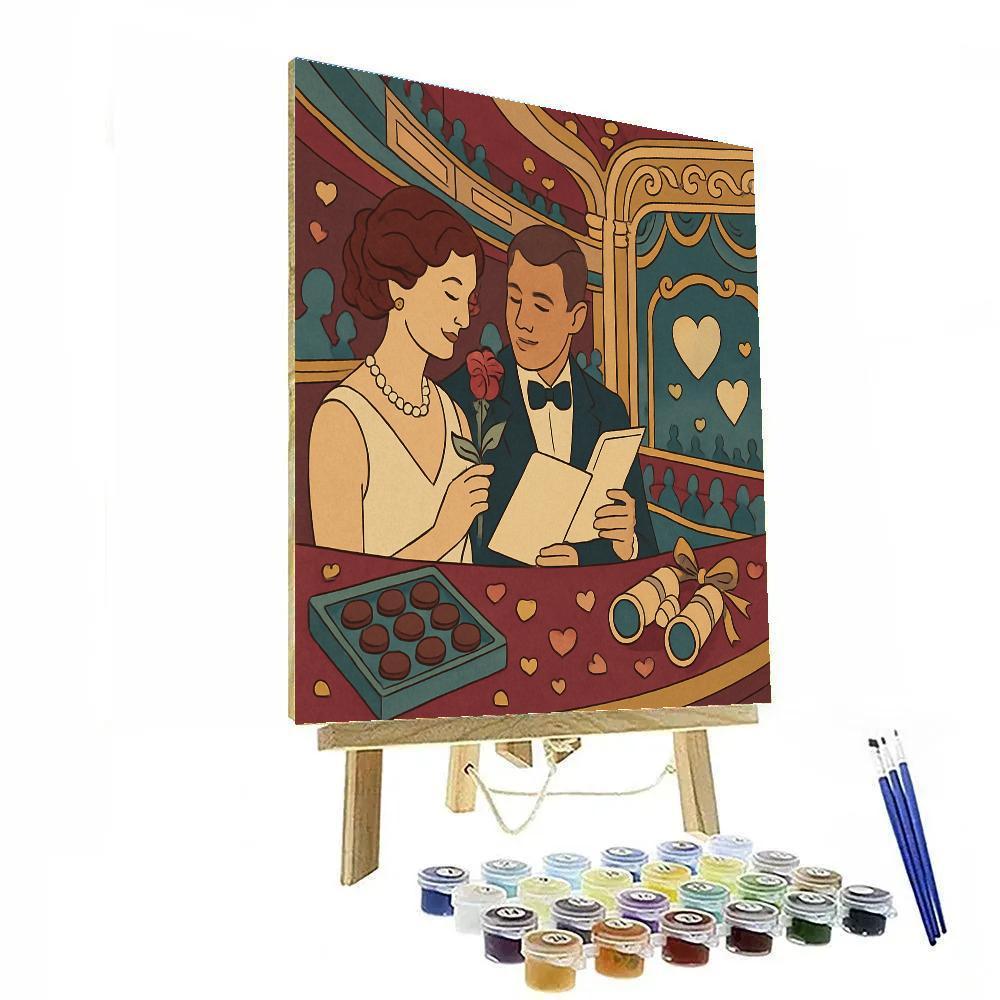 Opera House Balcony Roses Valentines Day Paint by numbers art