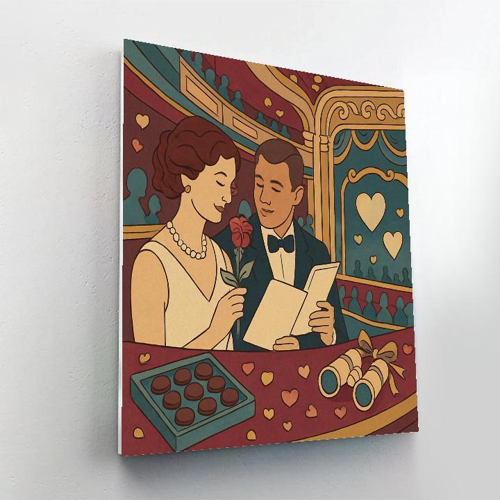 Opera House Balcony Roses Valentines Day Paint by numbers art