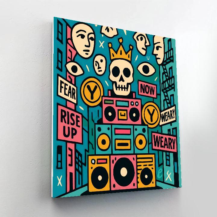Neon Alley Reliquary With Basquiat Echoes Painting by numbers kit