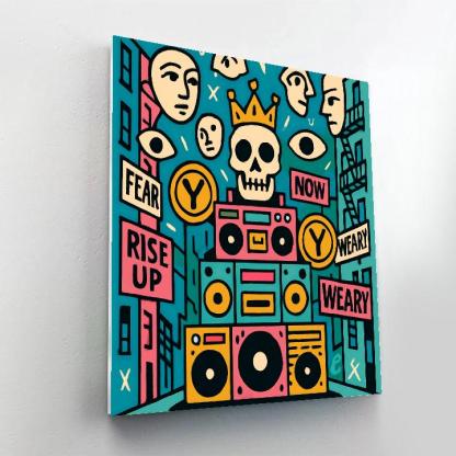 Neon Alley Reliquary With Basquiat Echoes Painting by numbers kit