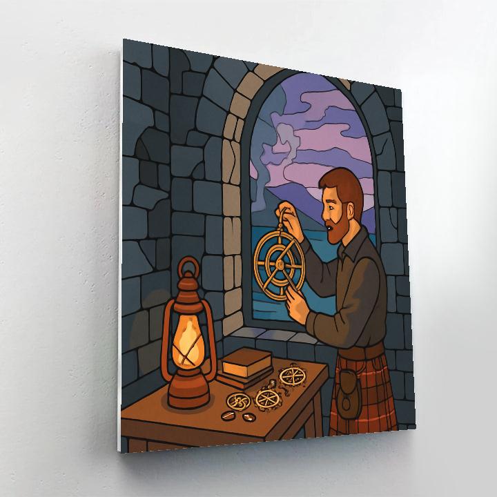 Clockmaker Workshop In Scotland Twilight DIY paint by numbers