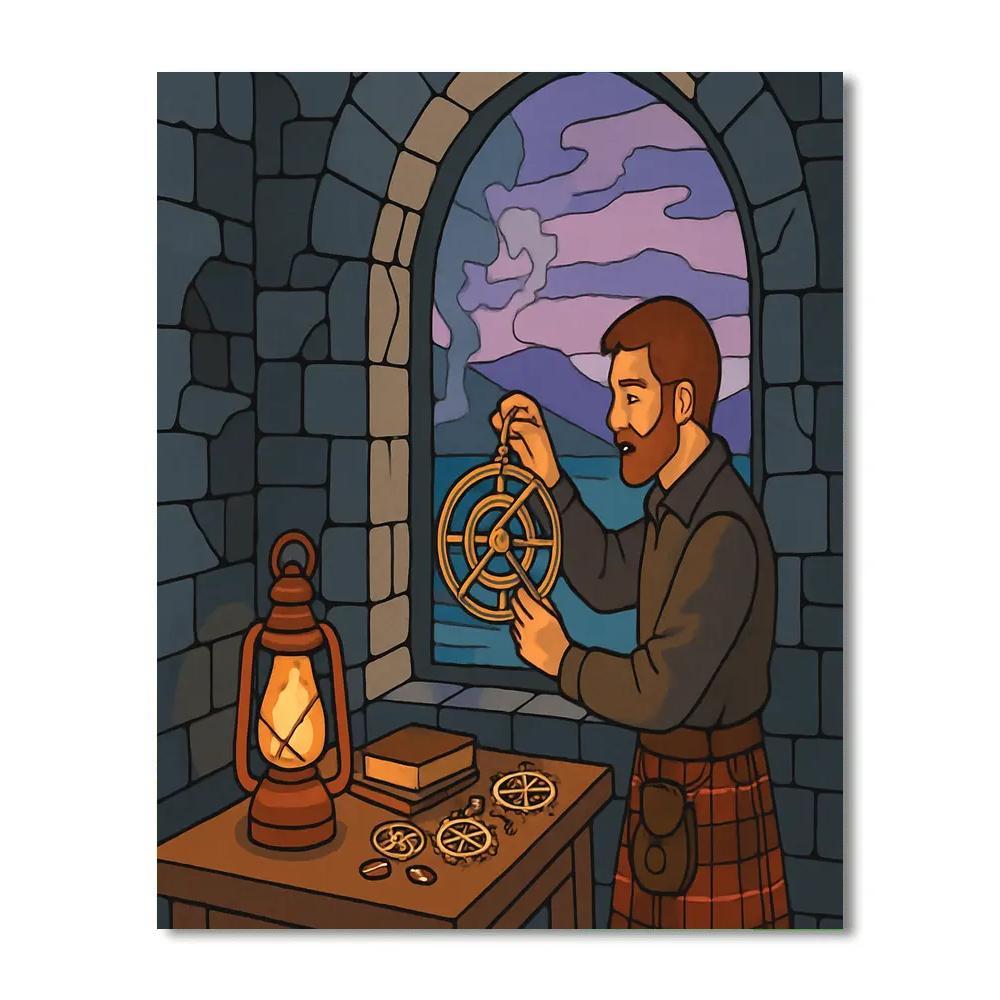 Clockmaker Workshop In Scotland Twilight DIY paint by numbers