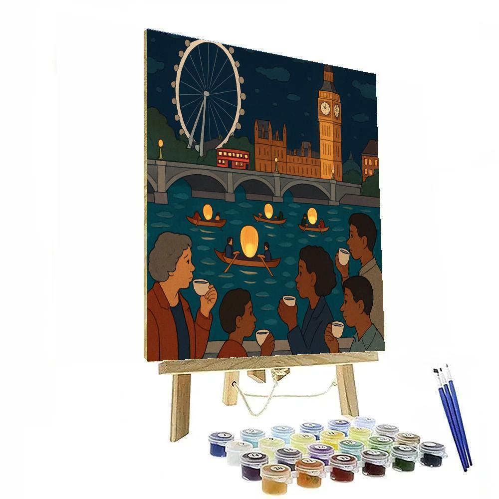 London Tide Lantern Regatta Number painting