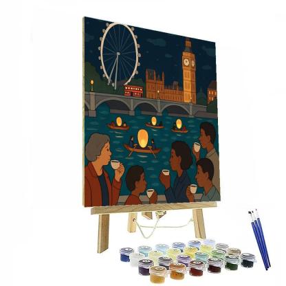 London Tide Lantern Regatta Number painting