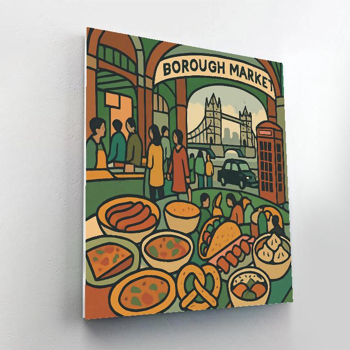 Street Food Tapestry Ending With London DIY paint by numbers