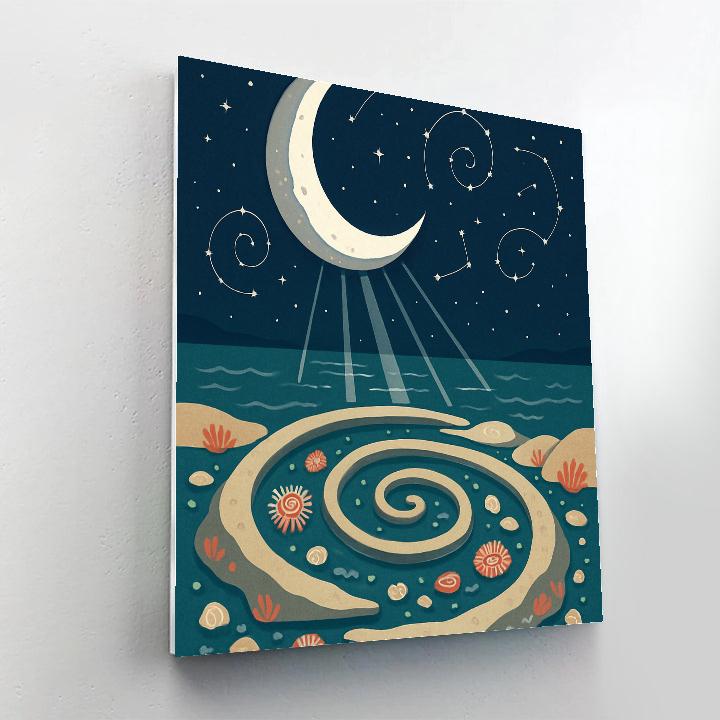 Tide Garden Beneath The Moon Paint by numbers kits