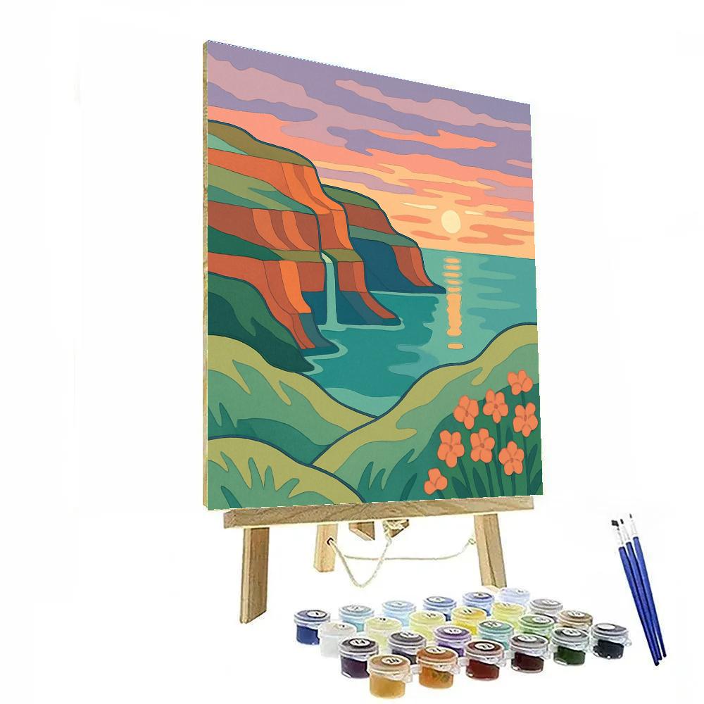 Tideglass Cliffs In Landscape Bloom Painting by numbers kit