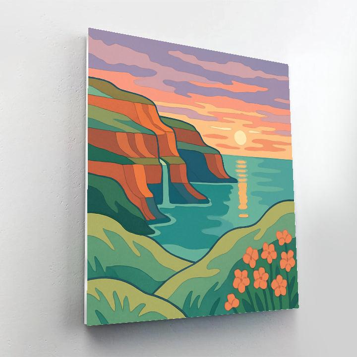 Tideglass Cliffs In Landscape Bloom Painting by numbers kit