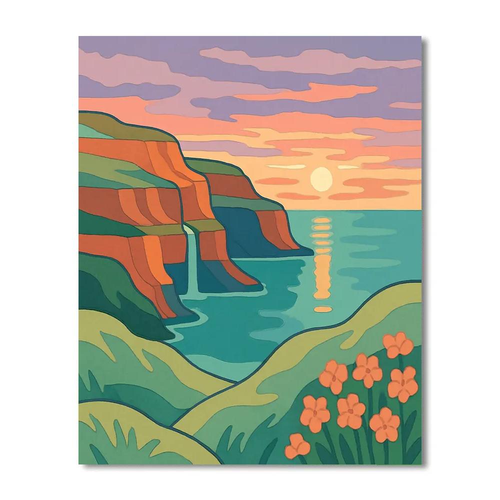 Tideglass Cliffs In Landscape Bloom Painting by numbers kit