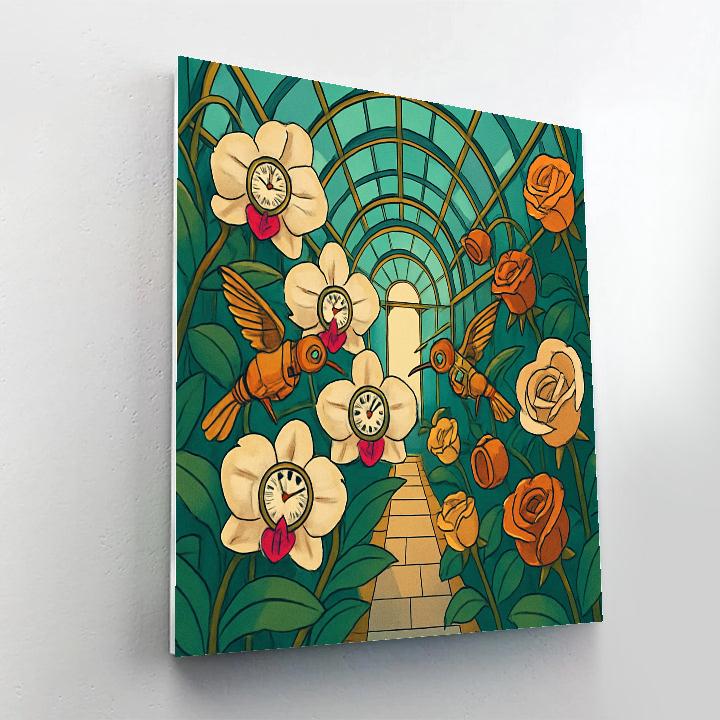 Clockwork Conservatory Flowers Painting by numbers kit