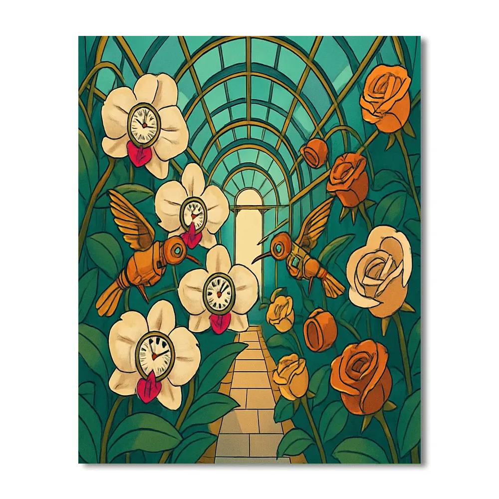 Clockwork Conservatory Flowers Painting by numbers kit