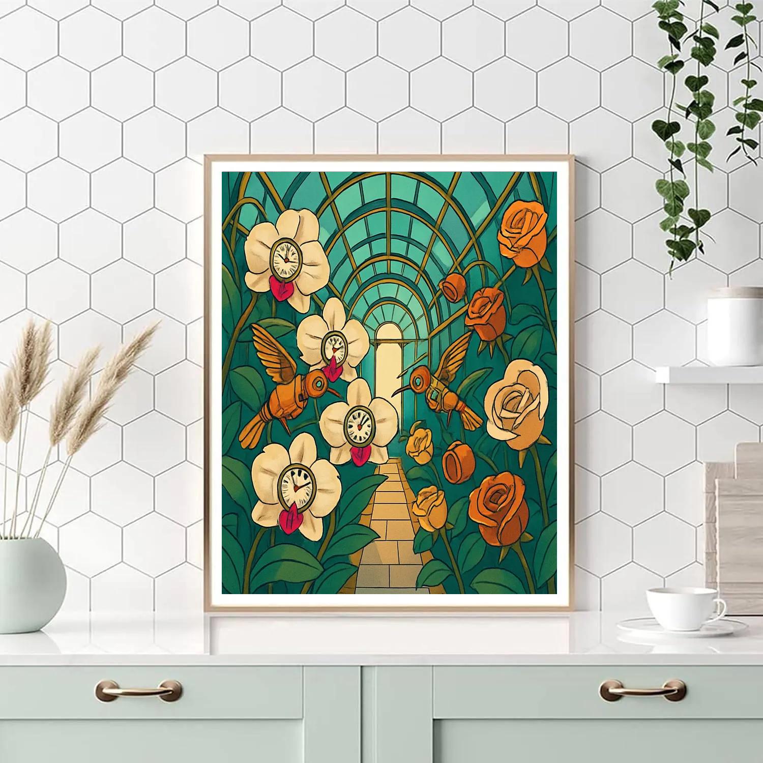 Clockwork Conservatory Flowers Painting by numbers kit