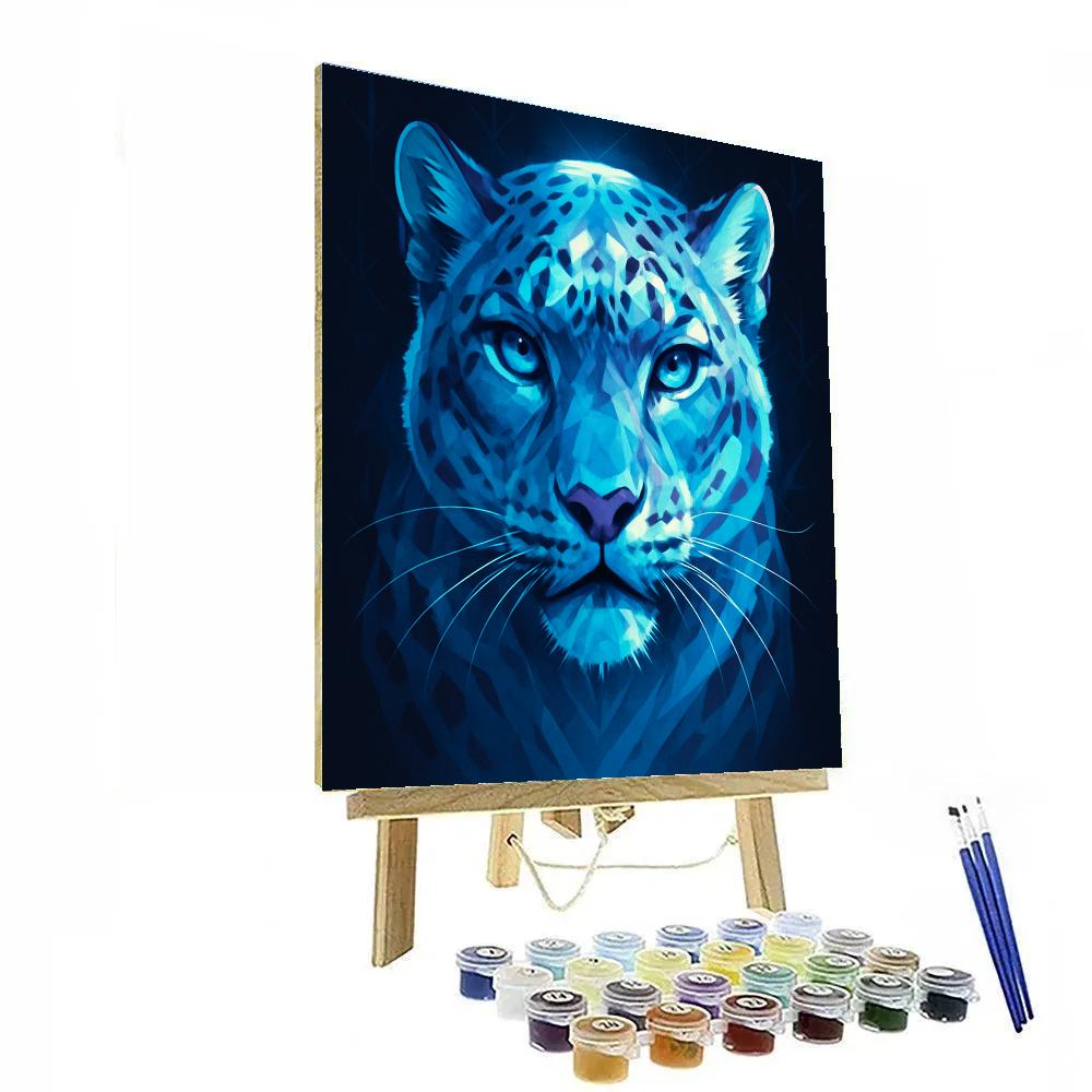 Prismatic Snow Leopard Stare Paint by numbers kits