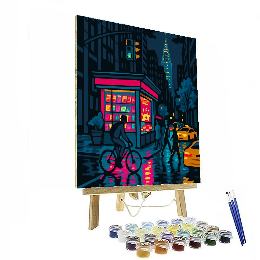 After Midnight New York Newsstand Glow painting number kit