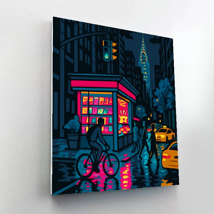 After Midnight New York Newsstand Glow painting number kit