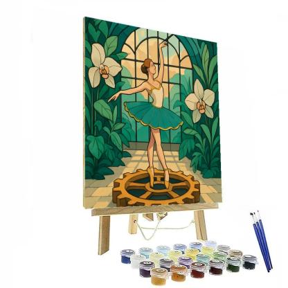 Clockwork Ballet In The Conservatory Atrium Numbered painting kits
