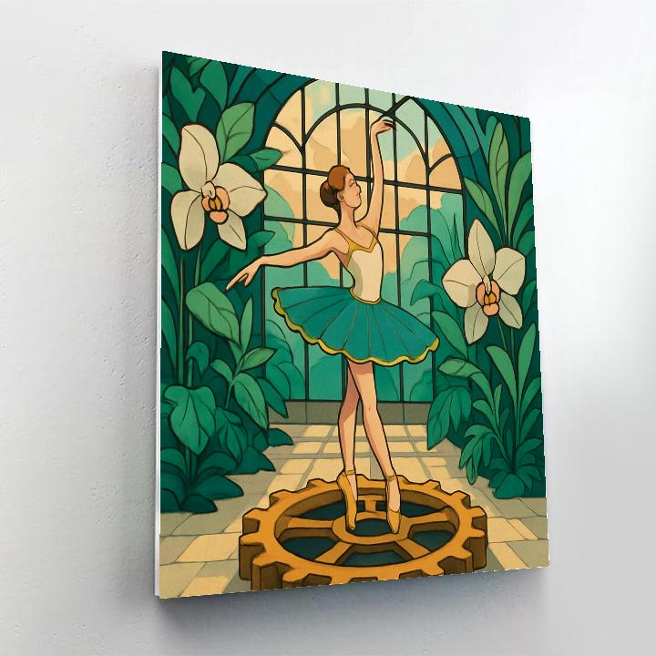 Clockwork Ballet In The Conservatory Atrium Numbered painting kits