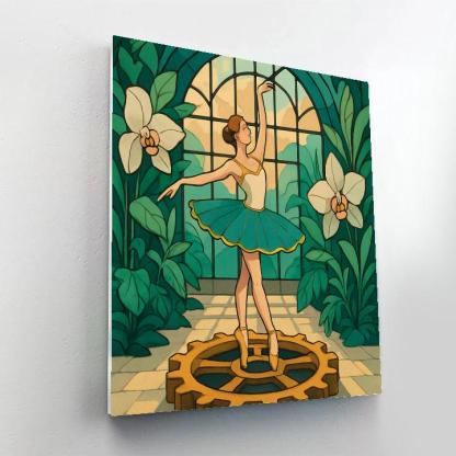 Clockwork Ballet In The Conservatory Atrium Numbered painting kits