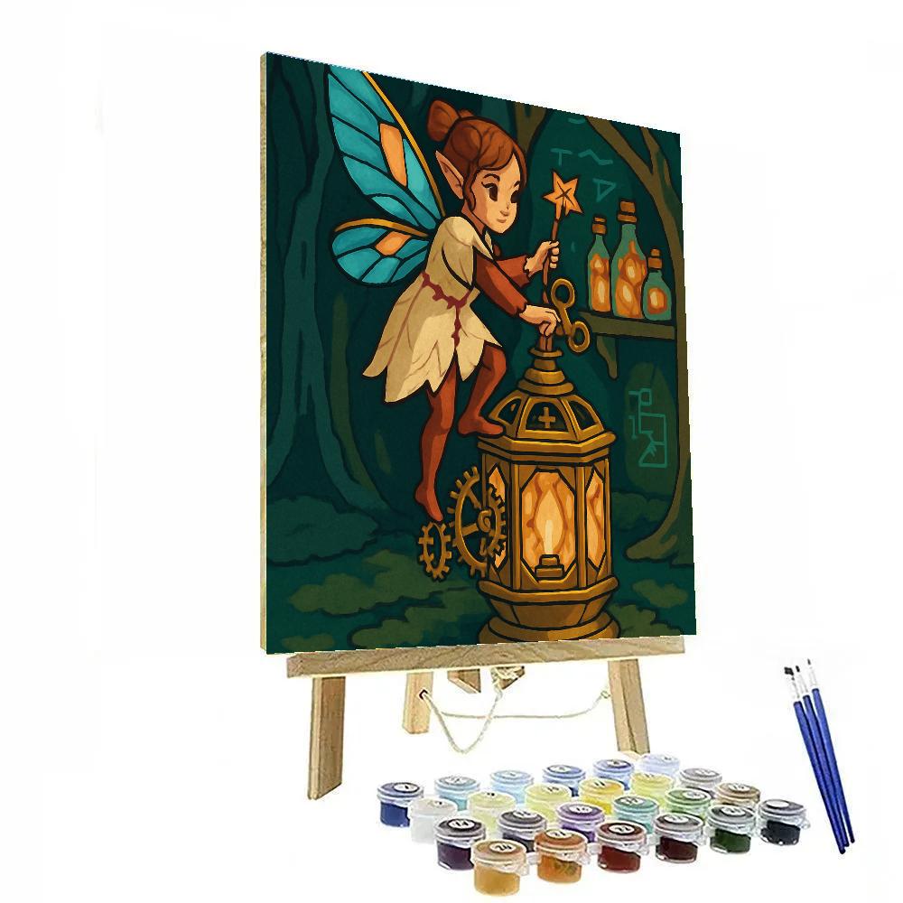 Fairy Clockwork Lantern Keeper DIY paint by numbers