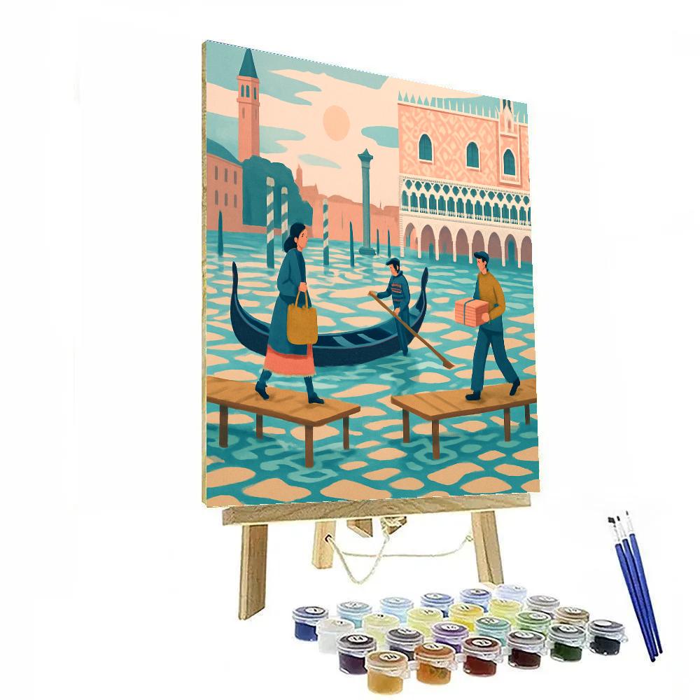 Lagoons Of Venice, Italy At Low Tide Numbered painting kits