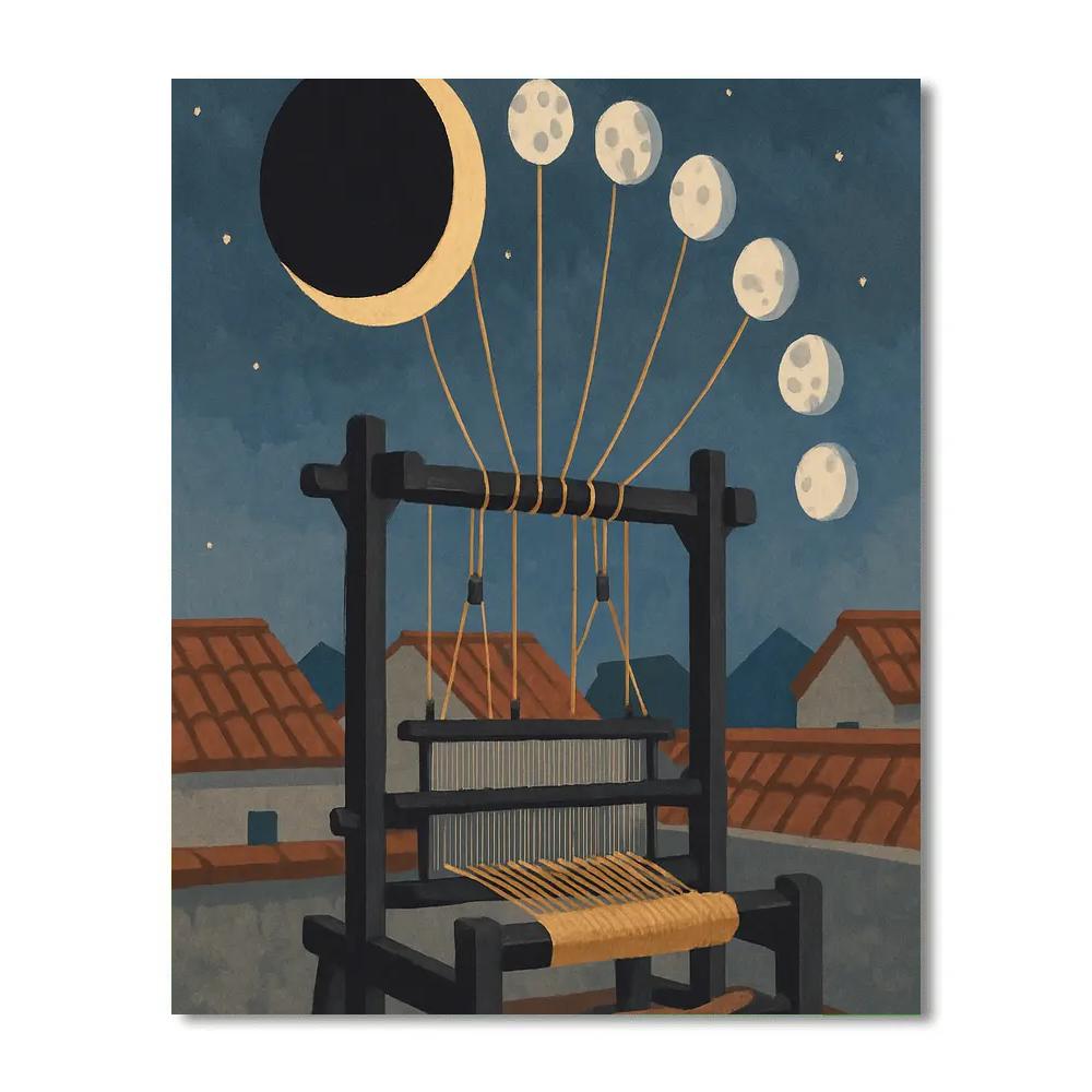 Moon-Threaded Eclipse Loom Paint by numbers kits