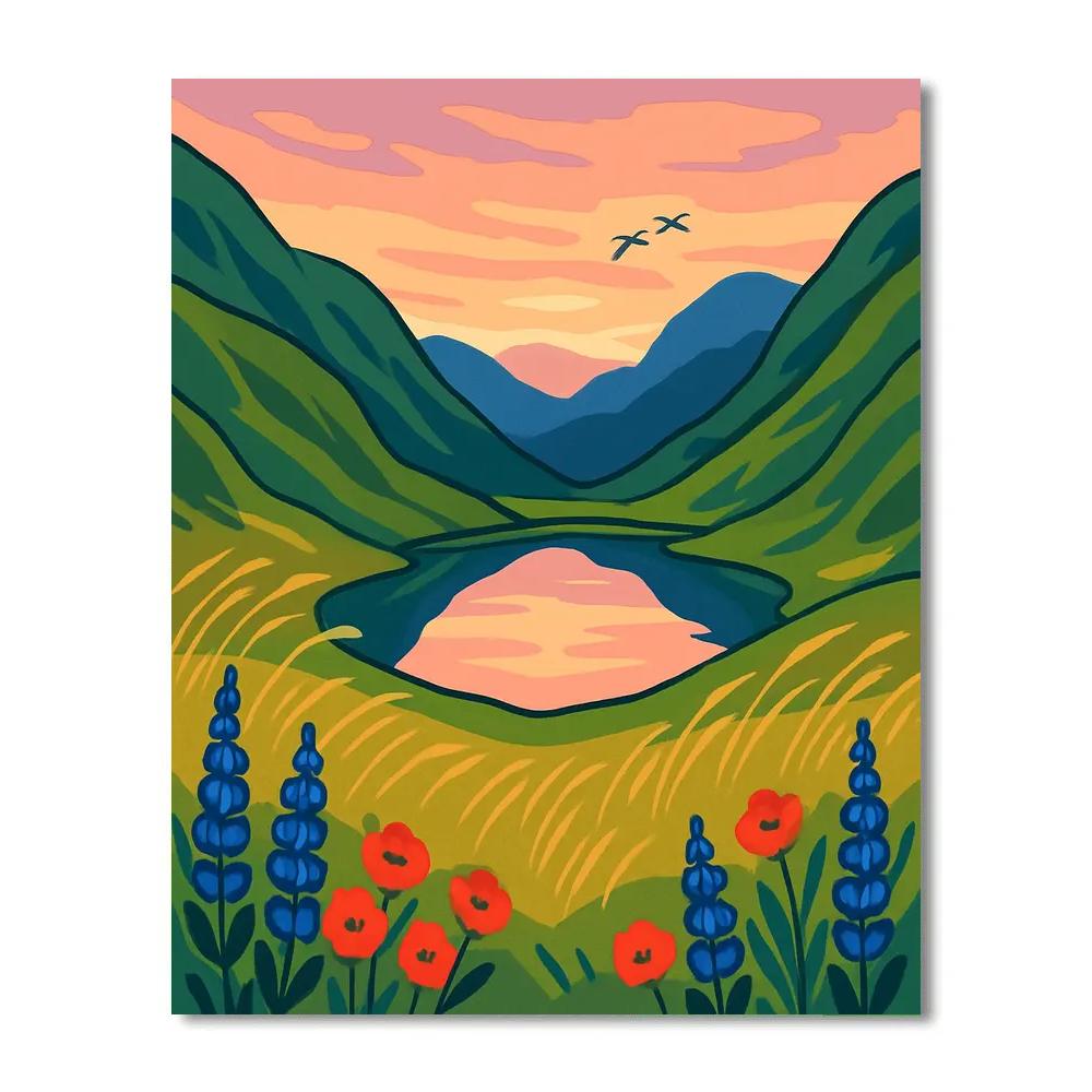 Landscape Lens Of The Sky Meadow Number painting