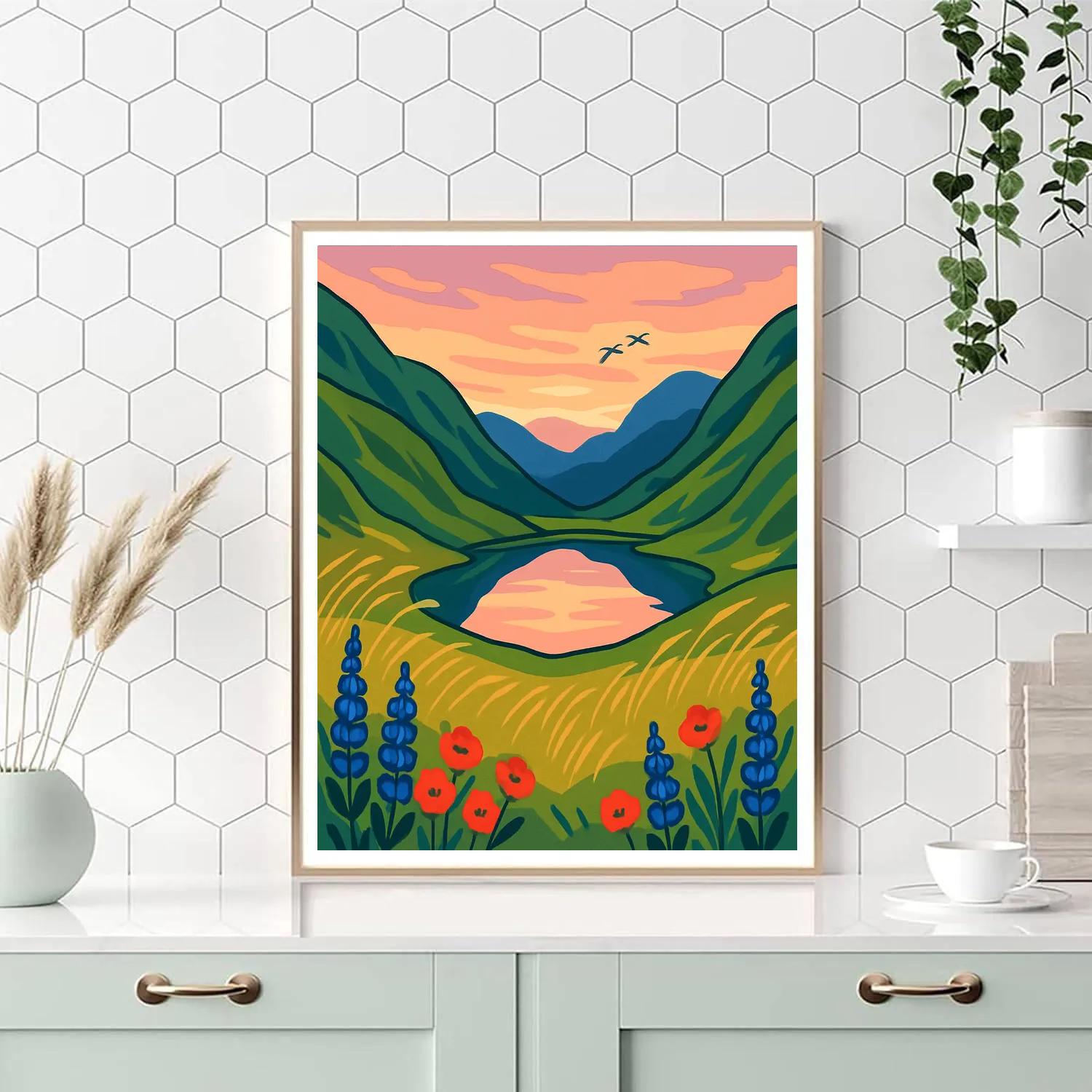Landscape Lens Of The Sky Meadow Number painting