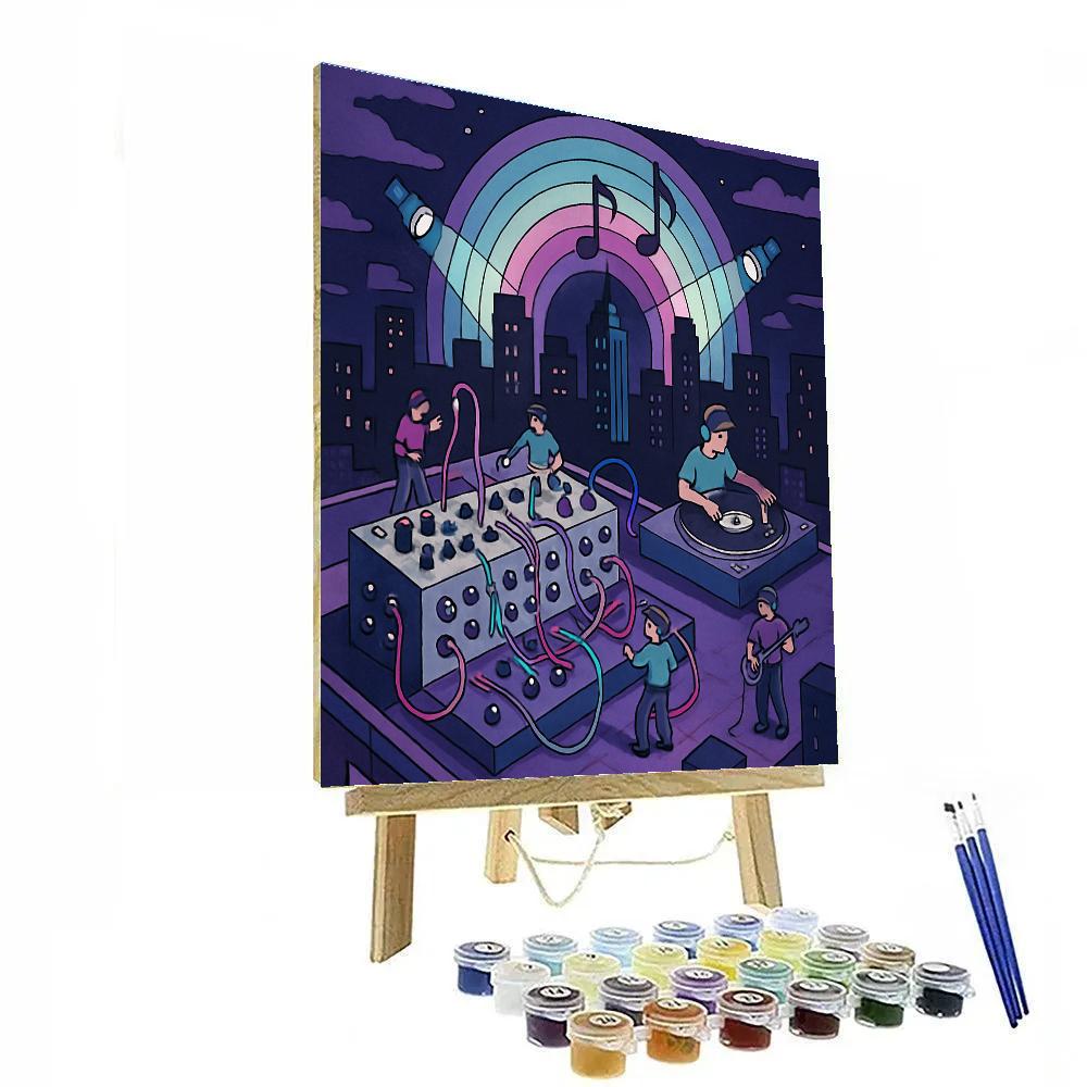 Skyline Jam Session With Music Pulse Paint by numbers kits