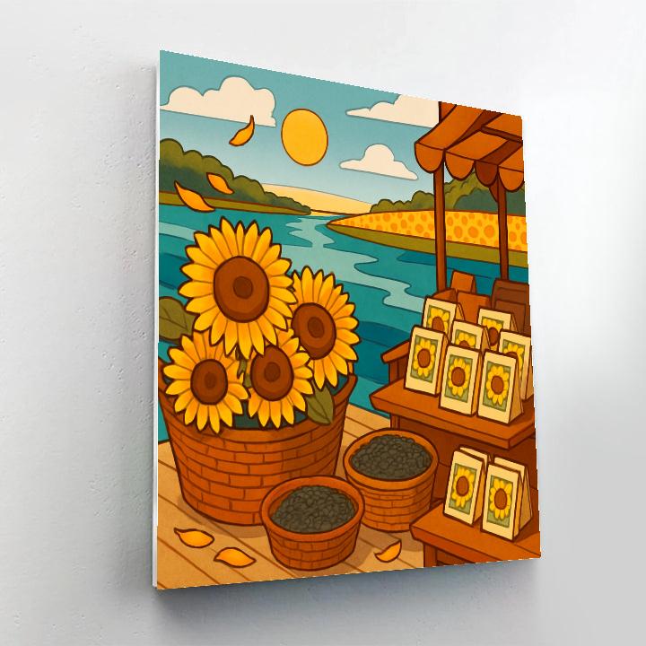 River Market In Sunflower Light paint by color