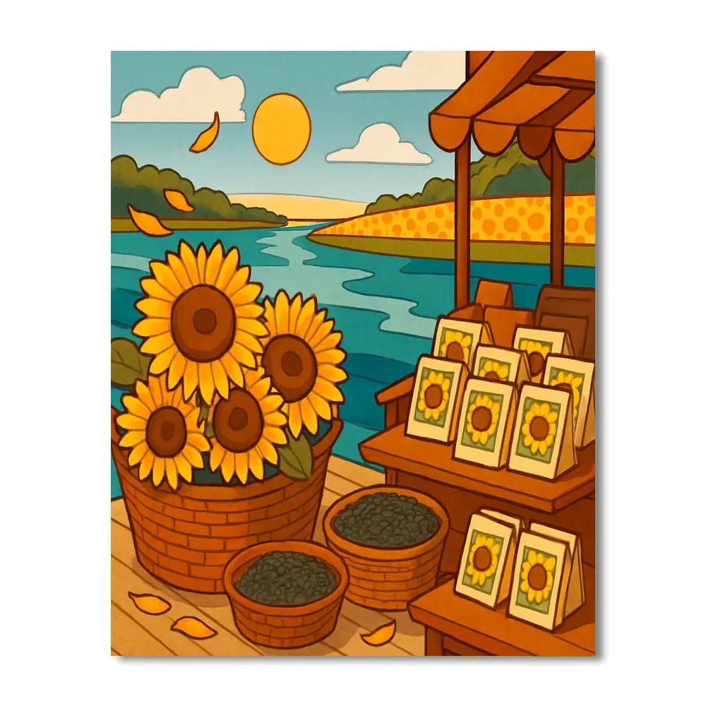 River Market In Sunflower Light paint by color