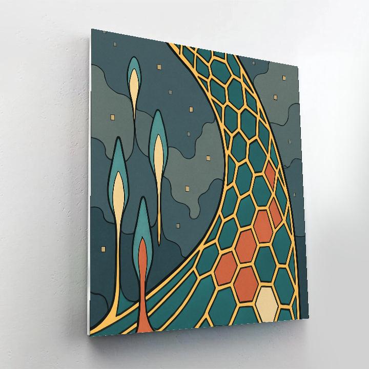 Tidal Lattice Abstract paint by color